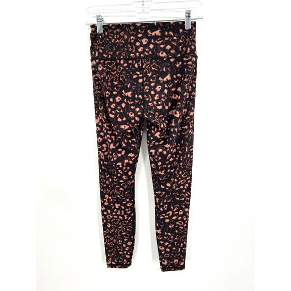 VARLEY Brown Pink Black Leopard Print Luna Leggings Workout Athletic Size Small - Picture 6 of 11